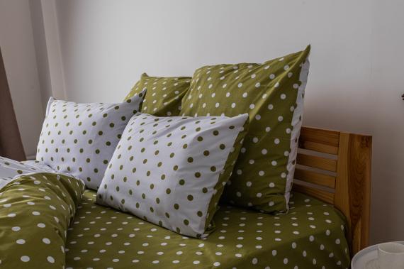 Фото Комплект постільної білизни  ТЕП  Olive Dots, 70x70 двоспальний