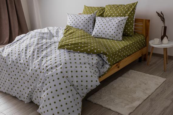 Фото Комплект постільної білизни  ТЕП  Olive Dots, 70x70 двоспальний