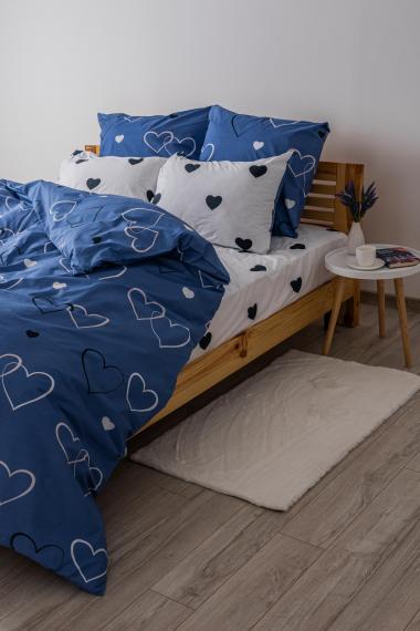 Фото Комплект постільної білизни ТЕП  Happy Sleep  NAVY BLUE LOVE 31, 50x70 полуторний