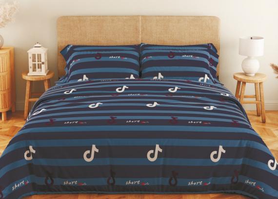 Фото Комплект постільної білизни ТЕП  Soft dreams  Line Blue, 70x70 двоспальний