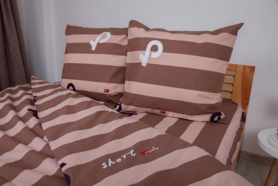 Фото Комплект постільної білизни ТЕП  Soft dreams  Line Brown, 70x70 євро