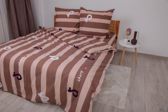 Фото Комплект постільної білизни ТЕП  Soft dreams  Line Brown, 70x70 євро