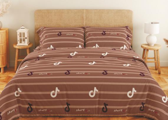 Фото Комплект постільної білизни ТЕП  Soft dreams  Line Brown, 70x70 євро