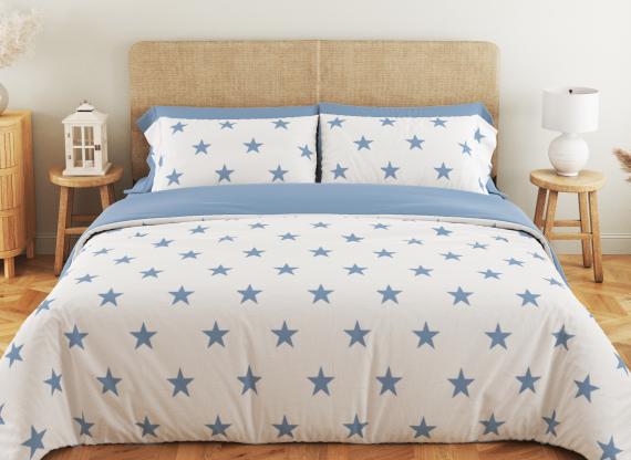 Фото Комплект постільної білизни ТЕП  Soft dreams  Morning Star Blue, 70x70 двоспальний