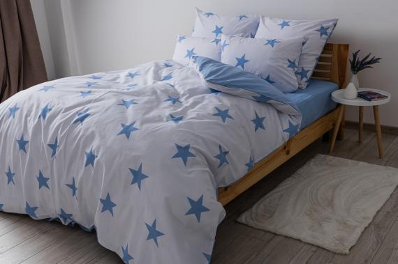 Фото Комплект постільної білизни ТЕП  Soft dreams  Morning Star Blue, 70x70 двоспальний