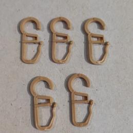 Крючки для трубчатого карниза на пластиковое, деревянное кольцо (100шт./уп.) Светлый дуб