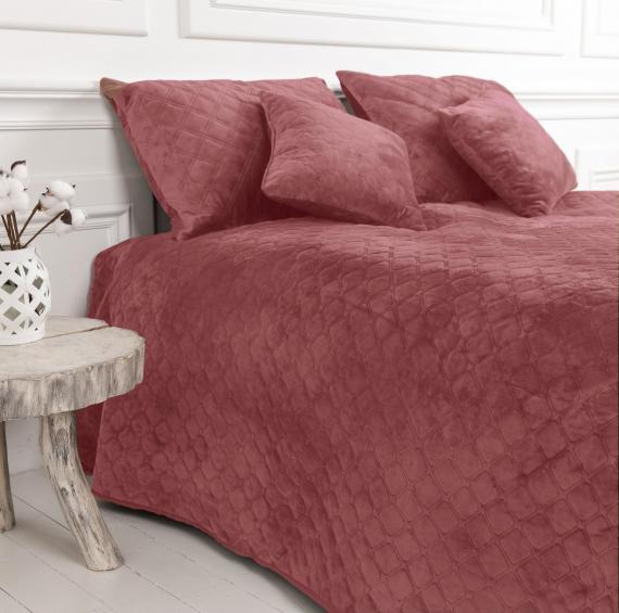 Фото Покривало ТЕП  VELOUR  180*240 см Mesa Rose/ромб круглий