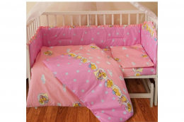 Комплект детского постельного белья  ТЕП  Мишка розовый