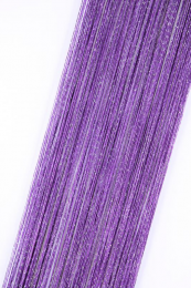 Шторы нити Дождь с серебристым люрексом фиолетовые № 208