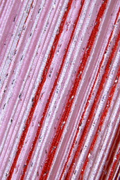 Шторы нити Радуга Дождь с серебристым люрексом белый розовый красный № 1+5+17