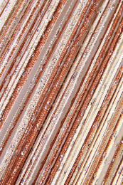 Шторы нити Радуга Дождь с серебристым люрексом коричневый бежевый молочный № 10+14+203