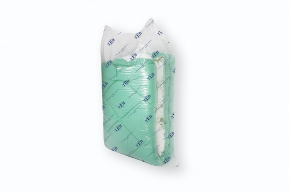 Фото Комплект Одеяло  WASHED COTTON  150*210 см Тропик зелёный (комбинированный) (350 г/м2) + Подушка 50*70 см