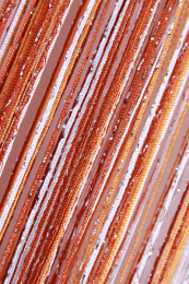 Шторы нити Радуга Дождь с серебристым люрексом белый красный терракотовый оранжевый № 1+2+3