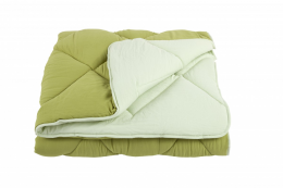 Одеяло  ALASKA  150*210 см Оливковый (комбинированный) (450 г/м2) (washed cotton)