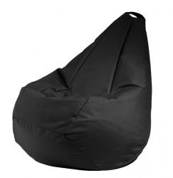 Крісло мішок пуфик груша чорне XL 120x85 см.