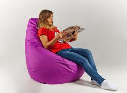 Крісло мішок пуфик груша феолетовое/фіолетове XL 120x85 см.