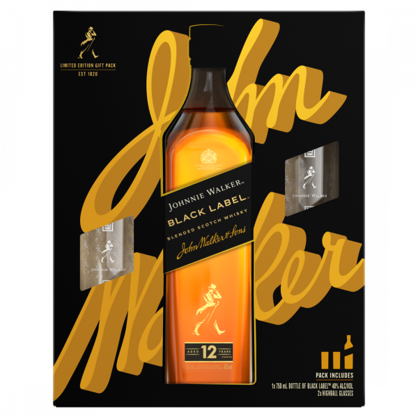 Віскі Johnnie Walker Black label 12 років 0,7л. подарунковий набір