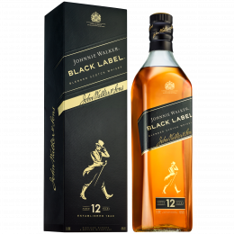 Виски Johnnie Walker Black label 12 лет 1 л. в подарочной упаковке