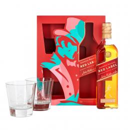 Виски Johnnie Walker Red label 0,7 л. подарочний набор + 2 бокала