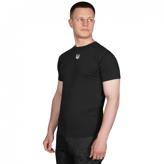 Фото Футболка Modal Чорна (білий тризуб)