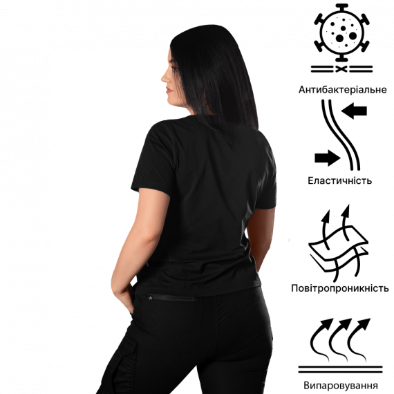Фото Футболка Pani Totem Logo V-neck Чорна