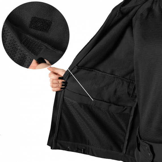 Фото Жіноча куртка Pani SoftShell Чорна