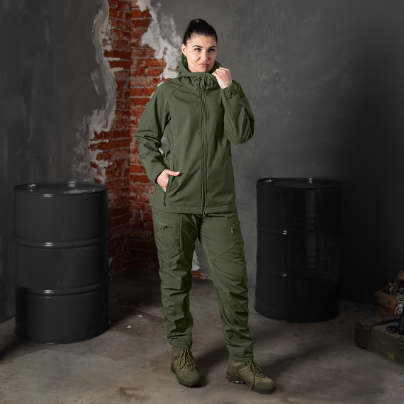 Фото Жіноча куртка Pani SoftShell Олива