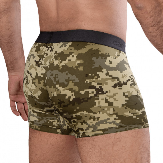 Фото Комплект чоловічих трусів-боксерів  Білі/Олива/Піксель