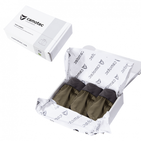 Фото Комплект чоловічих трусів-боксерів Олива