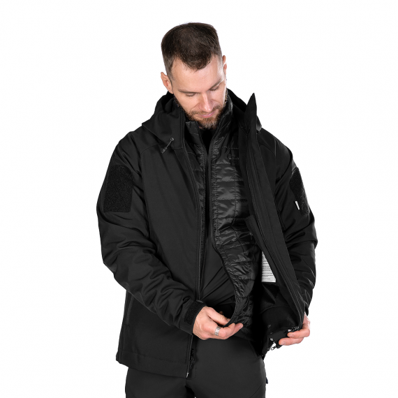 Фото Комплект 2в1 Куртка SoftShell з підстібкою (9488+9489) Чорна