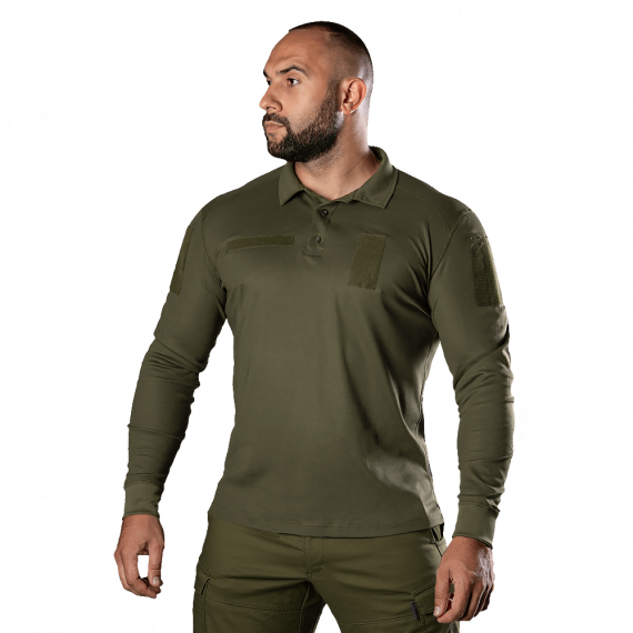 Фото Поло Army ID Long CoolPass Pique LT Олива