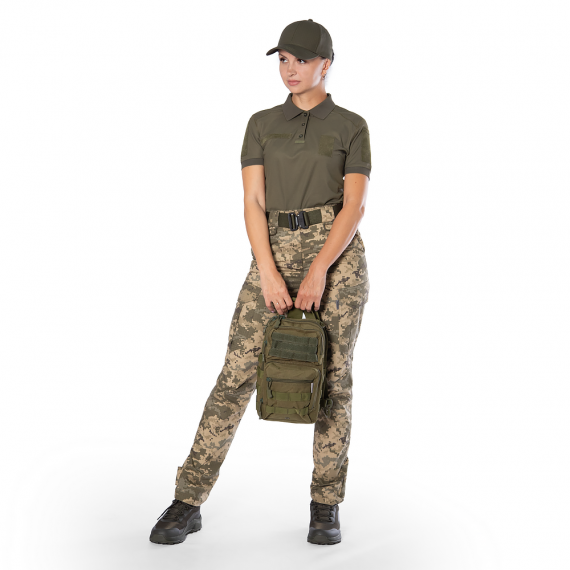 Фото Поло Pani Army ID 2.0 CoolPass Pique LT Олива