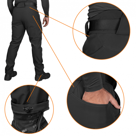 Фото Штани SoftShell Vent Чорні