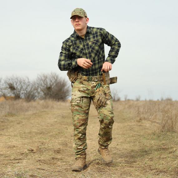 Фото Сорочка “Буревій” (Logo Orange) Lime Green/Navy