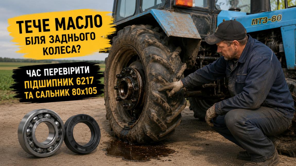 Заміна підшипника півосі МТЗ-80: покрокова інструкція (сальник 80х105, підшипник 6217)
