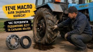 Заміна підшипника півосі МТЗ-80: покрокова інструкція (сальник 80х105, підшипник 6217)