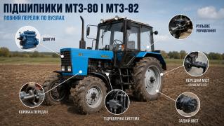Підшипники на МТЗ-80 і МТЗ-82: повний перелік по вузлах (таблиця застосовності)