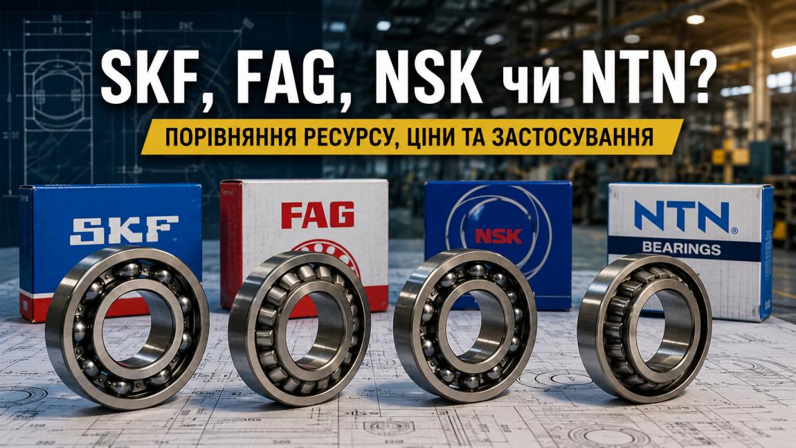 SKF, FAG, NSK або NTN: порівняння брендів підшипників за ціною та ресурсом