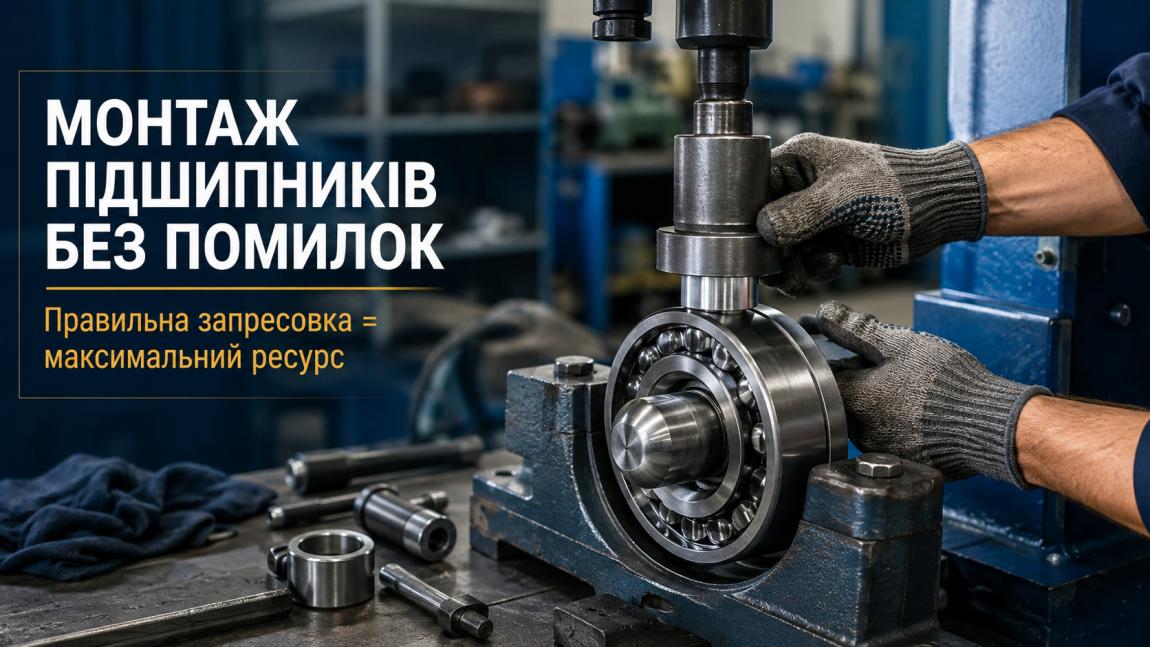 Монтаж підшипників: як правильно запресувати та уникнути 5 фатальних помилок
