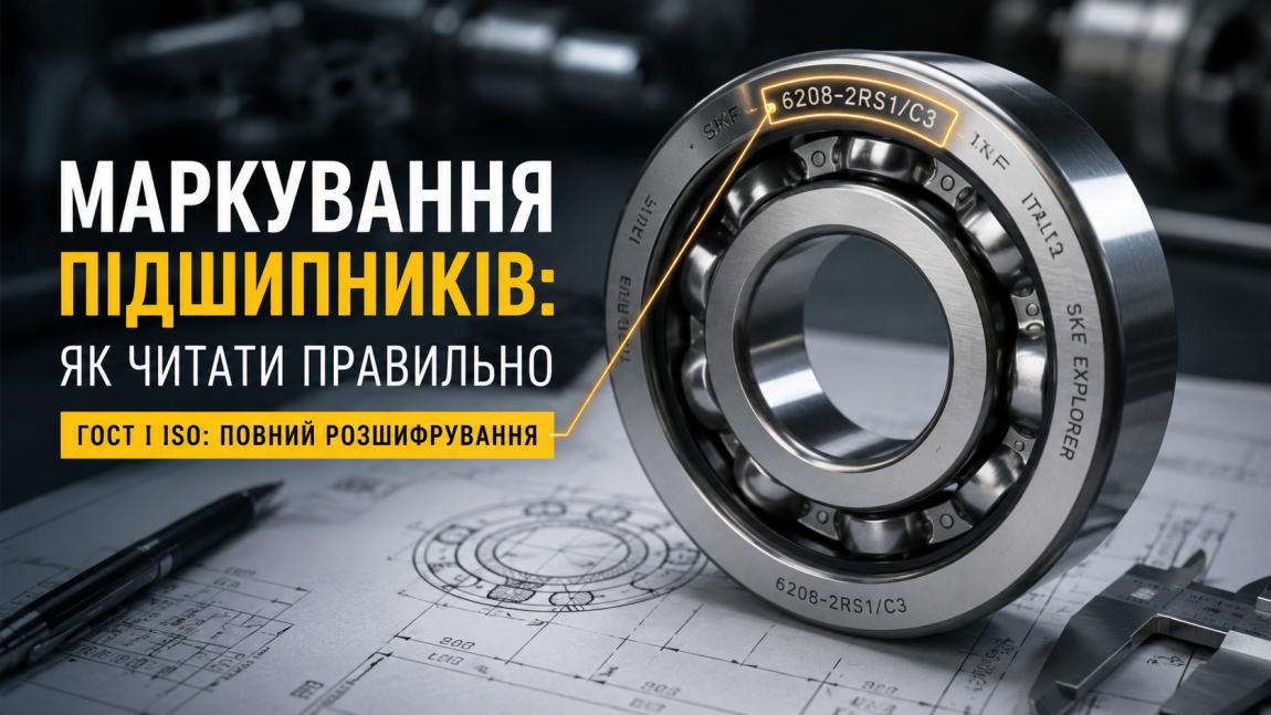 Маркування підшипників: повна розшифровка за ГОСТ та ISO (таблиці 2026)