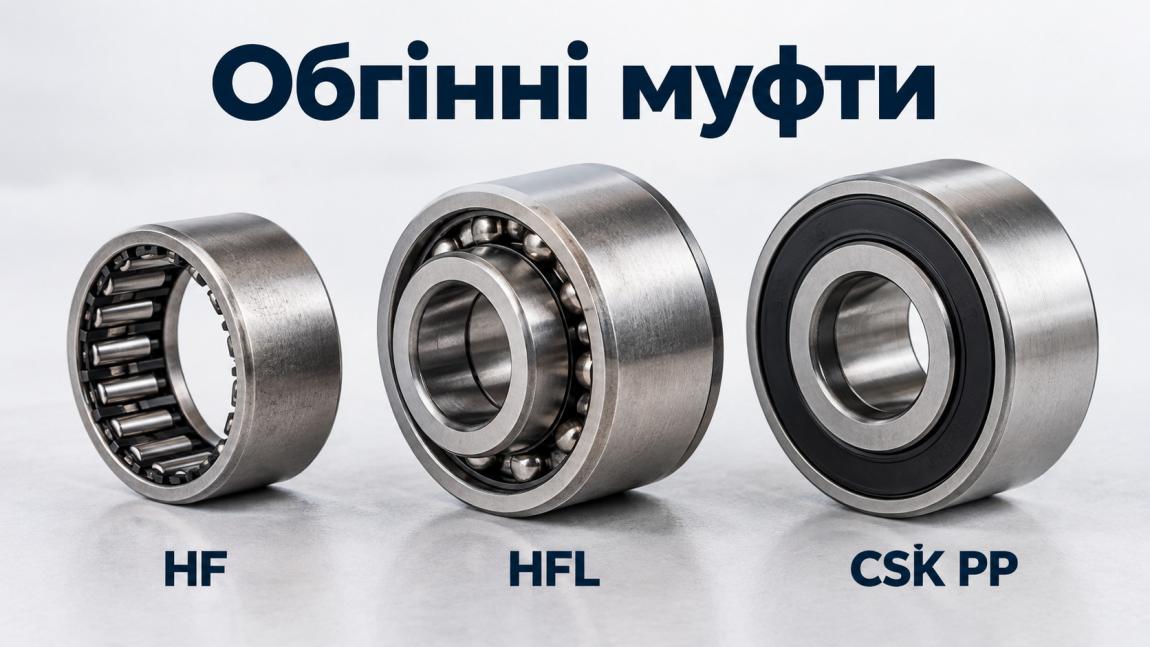 Обгінні муфти та підшипники одностороннього обертання (CSK, UK, ASNU, HF): будова, підбір за крутним моментом та застосування
