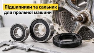 Підшипники та сальники для пральних машин (Indesit, LG, Samsung, Bosch, Whirlpool): таблиця добору комплектів (6203-2RS, 6204-2RS, 6205-2RS, 6206-2RS, 6305-2RS)
