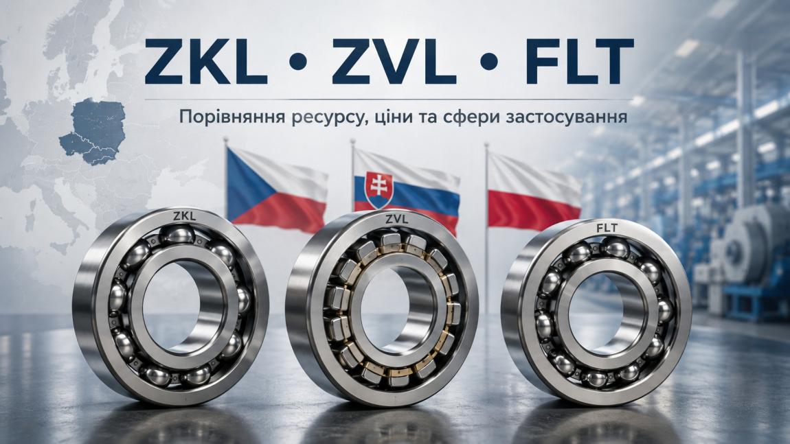 Підшипники ZKL, ZVL, FLT (Чехія, Словаччина, Польща): порівняльний огляд ресурсу та цін європейського «мідл-сегмента»