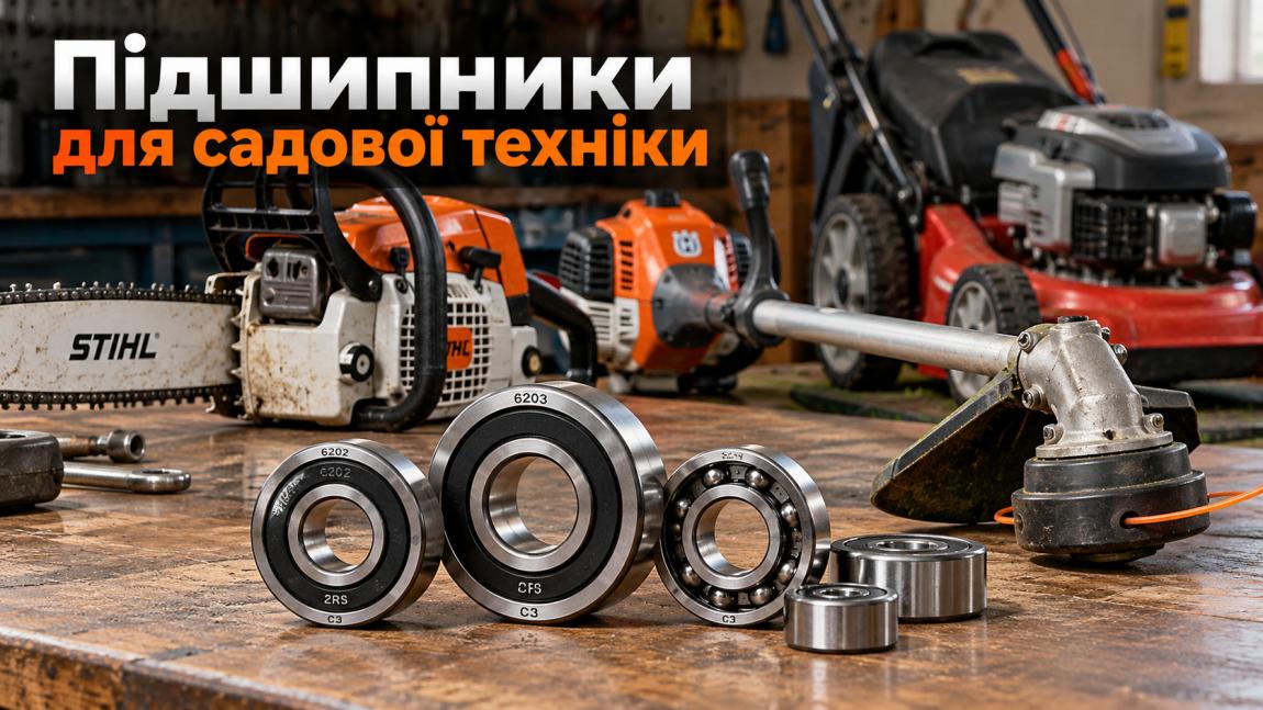 Підшипники для електрокос, газонокосарок та бензопил (Stihl, Husqvarna, Oleo-Mac): добір підшипників колінвала та редуктора