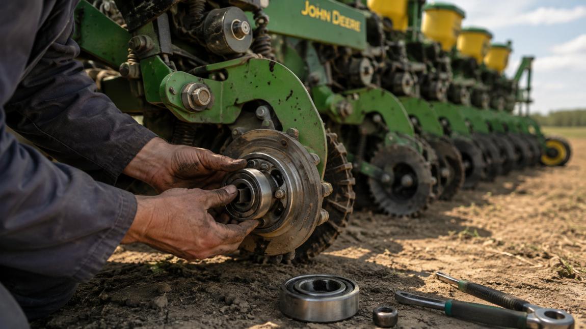 Ступичні вузли та підшипники сівалок John Deere та Kinze підбір позицій з квадратним і шестигранним отвором