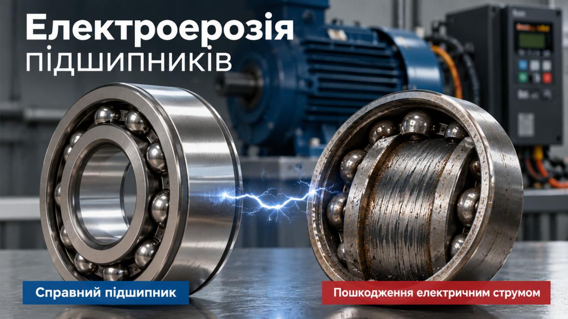 Струмоізольовані підшипники (INSOCOAT) у приводах з частотними перетворювачами: чому виникають електрокорозійні руйнування та як їх уникнути