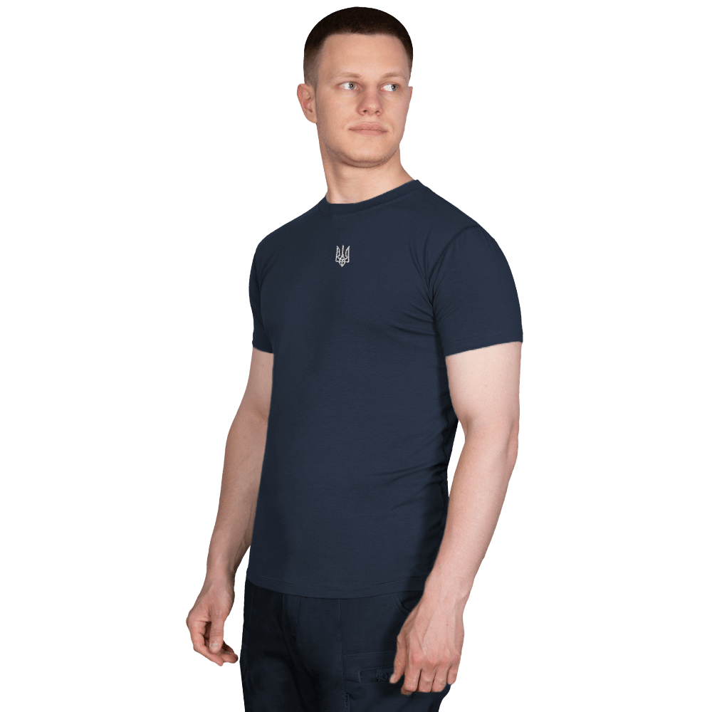 Футболка Modal Темно-синя (білий тризуб) (7361), XXXL