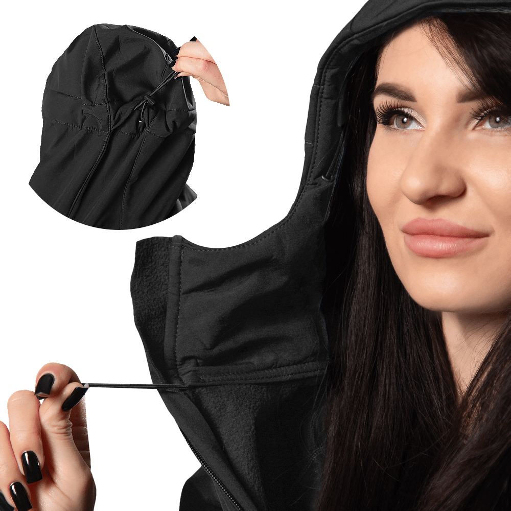 Женская куртка Stalker SoftShell Черная 7442 — 4