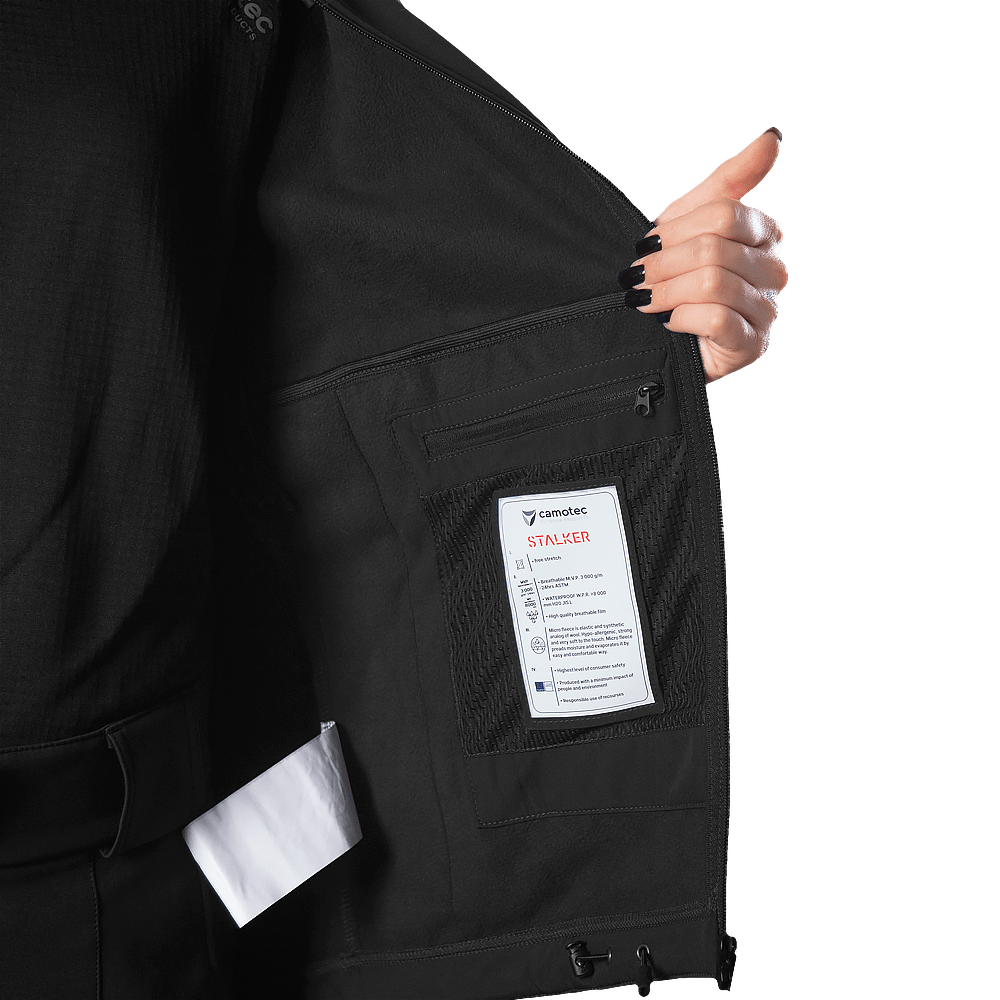 Женская куртка Stalker SoftShell Черная 7442 — 7