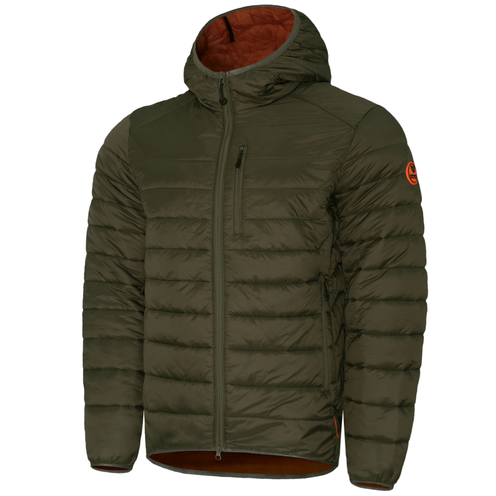 Легкий Пуховик Storm Hood G-Loft 150 Олива/Помаранчовий, M